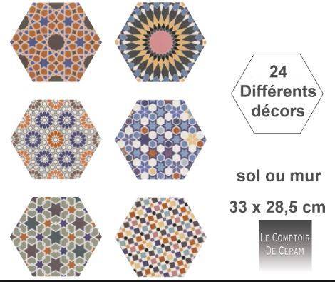 tomette hexagonale patchwork à motifs pour sol et mur hauts de seine 92