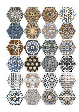 carrelage patchwork hexagonal à motifs 2024 Montpellier 34
