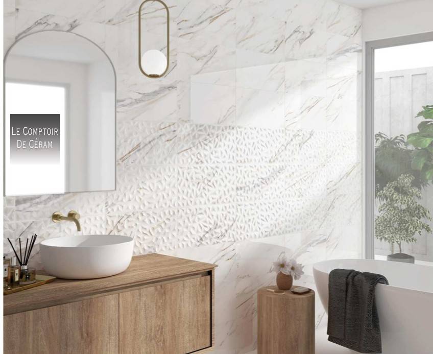 Faïence moderne  deco salle de bain marbre bleu  2025 paris 75