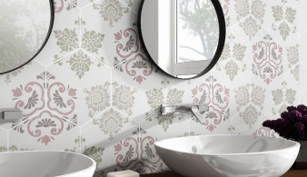 carrelage mur rose salle de bains rennes 35