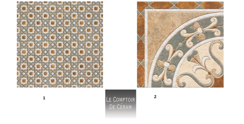 carrelage grès cérame à motifs retro 44 x 44 cm orléans 45