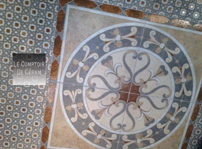 carrelage à motifs victorien pour terrasse extérieure Dijon 21
