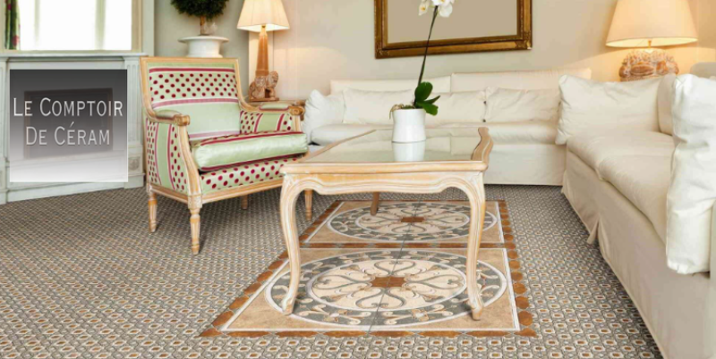 carrelage sol motifs rosace victorien petit prix Toulouse 31