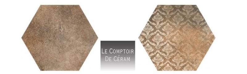 carrelage hexagonal aspect terre cuite métal pour sol et mur 2025 Annecy 74