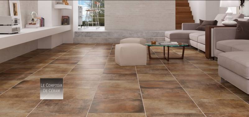 carrelage sol carré aspect métal pour intérieur et extérieur design  Dijon 21