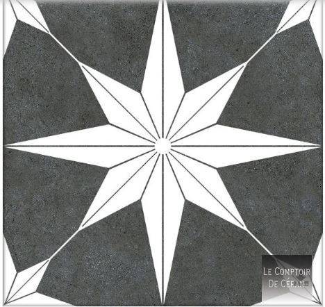 carrelage carreaux ciment étoile sol et mur bordeaux 33
