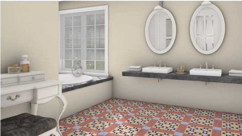 carrelage rose poudré salle de baoins design cannes 06