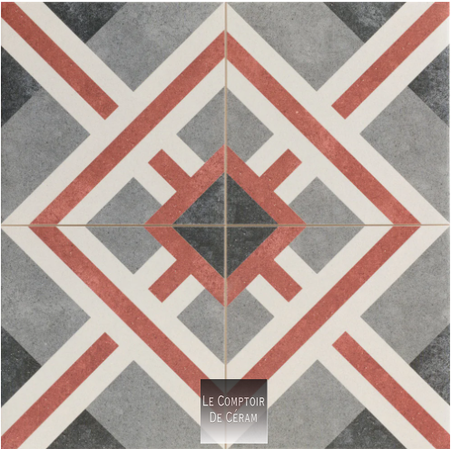 carreaux ciment style campagne rouge et gris 2024 rennes 35