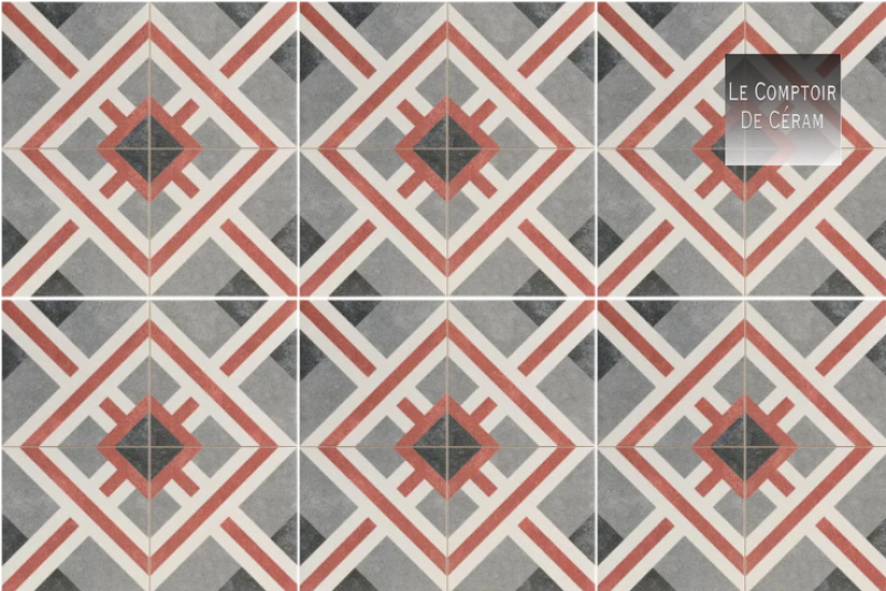 carreaux de ciment retro rouge 44 x 44 cm Toulouse 31