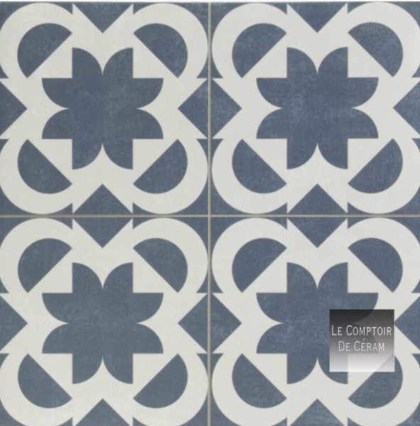 carrelage retro gris blanc grand format 44 x 44 cm Versailles 78
